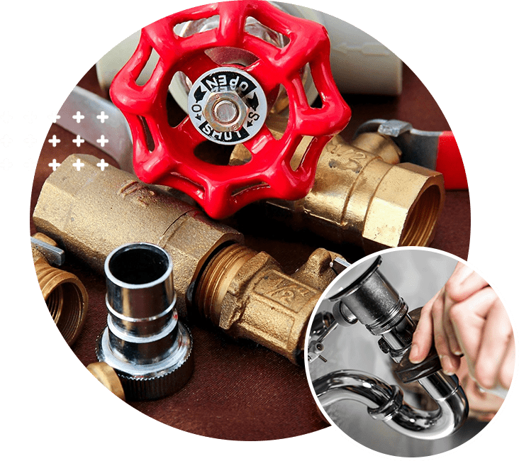 Plumbing parts and repair service.